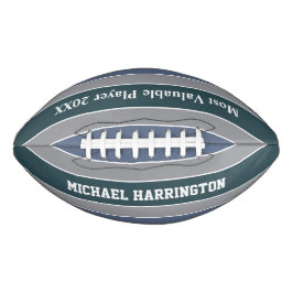 Balón De Fútbol Americano Patrón de rayas nombre personalizado y fútbol de t