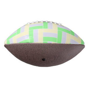 Balón De Fútbol Americano Patrón de rectángulos Pastel Líneas de puntos blan