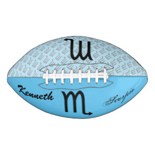 Balón De Fútbol Americano Patrón de símbolo de escorpio zodiaco por Kenneth