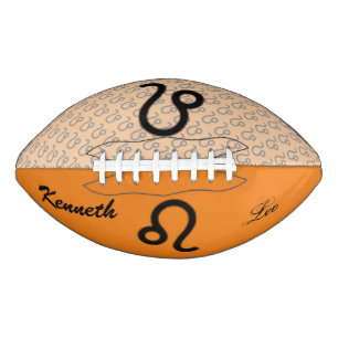 Balón De Fútbol Americano Patrón de símbolos Zodiac de Kenneth Yoncich