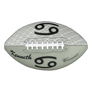 Balón De Fútbol Americano Patrón de símbolos zodiaco contra el cáncer por Ke