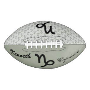 Balón De Fútbol Americano Patrón de símbolos zodiaco de Capricornio por K Yo
