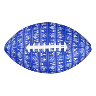 Balón De Fútbol Americano Patrón Mediterráneo Árabe Griego Azul