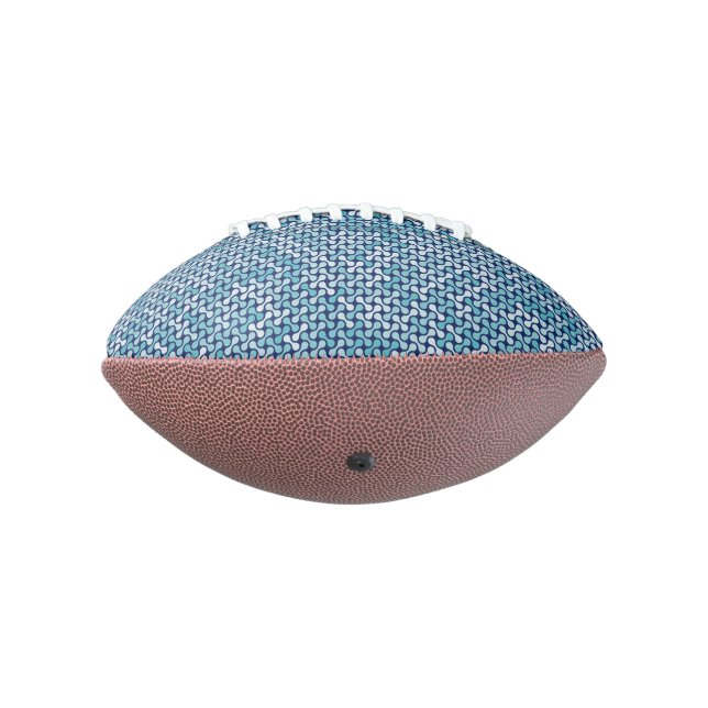 Balón De Fútbol Americano Patrón metabólico azul (Girado 270)