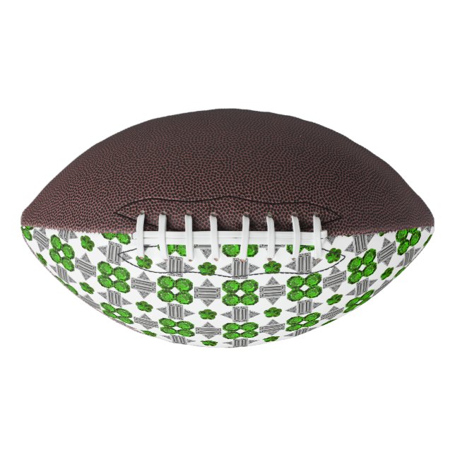 Balón De Fútbol Americano Patrón verde (Anverso)