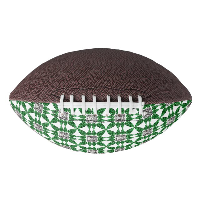 Balón De Fútbol Americano Patrón verde (Anverso)