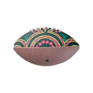 Balón De Fútbol Americano patrón verde en forma de cáscara