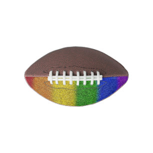 Balón De Fútbol Americano Pendiente del purpurina del arco iris de Falln