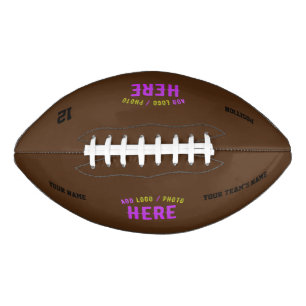 BALÓN DE FÚTBOL AMERICANO PERSONALIZABLE MODERNO ELEGANTE BROWN VERIFICADO M