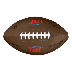 BALÓN DE FÚTBOL AMERICANO PERSONALIZABLE MODERNO ELEGANTE BROWN VERIFICADO M