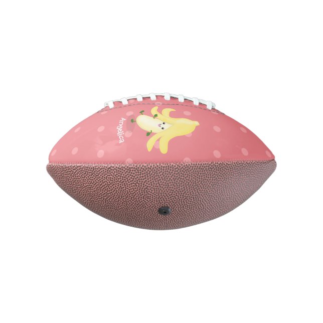 Balón De Fútbol Americano Personalizado bananero Cute kawaii (Girado 270)