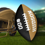 Balón De Fútbol Americano Personalizado con nombre y número<br><div class="desc">Personalizado con fútbol del color del nombre y del número y del personalizado con los jugadores numere y usted elige color haciendo clic personalizar y eligiendo su color de encargo para hacer juego a su equipo</div>