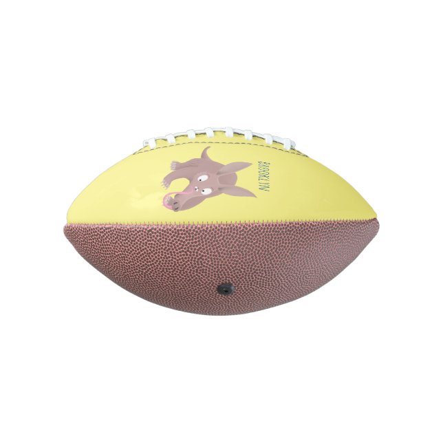Balón De Fútbol Americano Personalizado de aardvark gracioso (Girado 270)
