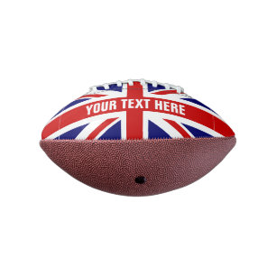 Balón De Fútbol Americano Personalizado de la bandera británica Jack impres