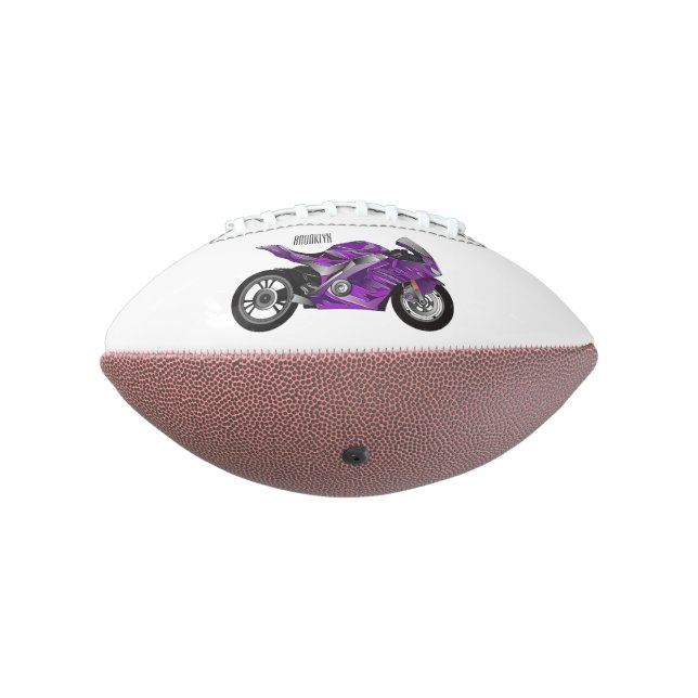 Balón De Fútbol Americano Personalizado de motocicleta Purple (Girado 270)