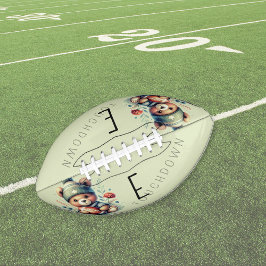 Balón De Fútbol Americano Personalizado De Oso De Sage Cute