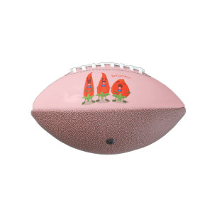 Balón De Fútbol Americano personalizado de pimientos chiles cantantes, ilust