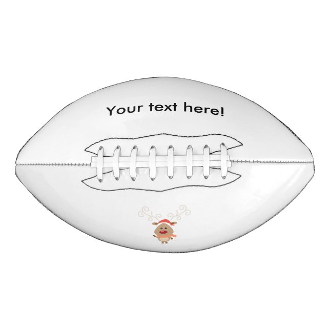 Balón De Fútbol Americano Personalizado de renos malcriados (Anverso)