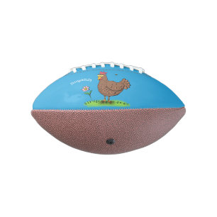Balón De Fútbol Americano Personalizado divertido de pollo rústico y caprich