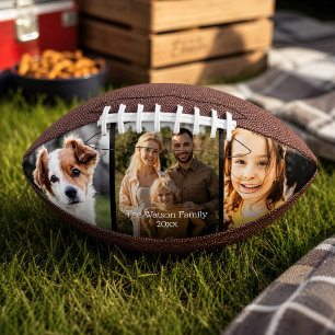 Balón De Fútbol Americano Personalizado DIY Foto Familia Nombre Fútbol Mode