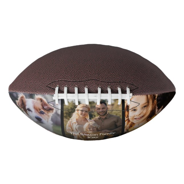 Balón De Fútbol Americano Personalizado DIY Foto Familia Nombre Fútbol Moder (Anverso)