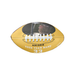 Balón De Fútbol Americano Personalizado Fútbol Amarillo Nombre Número de Equ