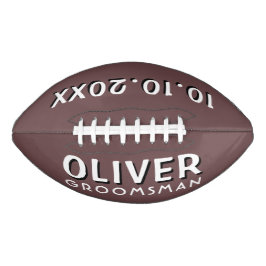 Balón De Fútbol Americano Personalizado Groomsman Nombre Boda Fecha Keepsake