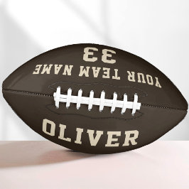Balón De Fútbol Americano Personalizado moderno nombre jugador número equipo