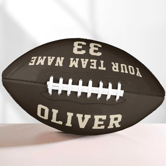 Balón De Fútbol Americano Personalizado moderno nombre jugador número equipo (Subido por el creador)