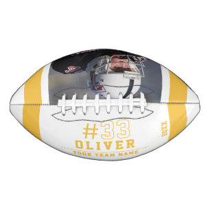 Balón De Fútbol Americano Personalizado Nombre del jugador amarillo Número d
