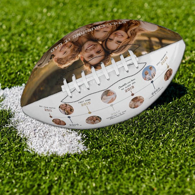 Balón De Fútbol Americano Personalized Dad Timeline Photo Keepsake (Subido por el creador)