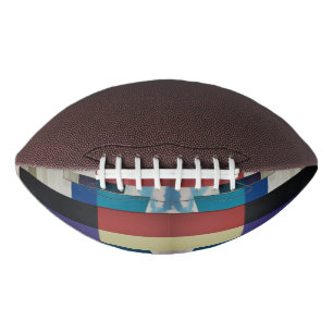 Balón De Fútbol Americano Pie de arte abstracto de bloque de color arquitect
