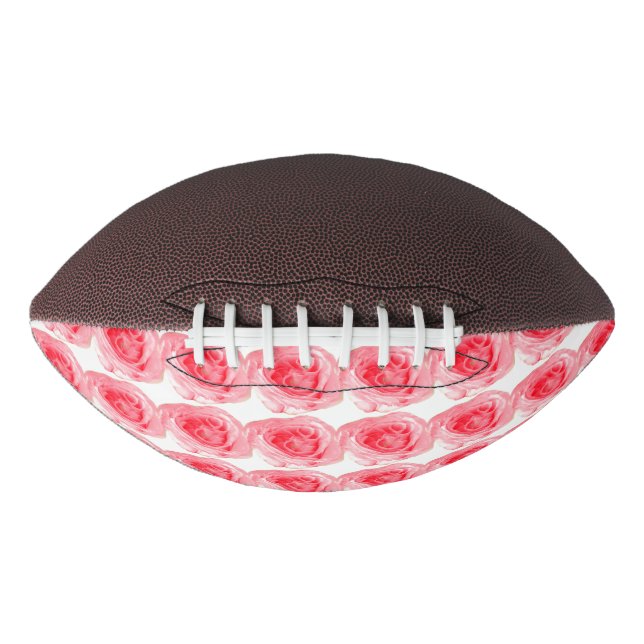 Balón De Fútbol Americano Pink Rose Flower (Anverso)