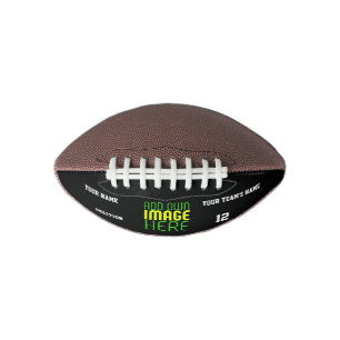 BALÓN DE FÚTBOL AMERICANO PLANTILLA DE TEXTO DE IMAGEN NEGRA SENCILLA EDITAB