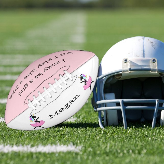 Balón De Fútbol Americano Pretty Cool Black Unicorn Ballerina Dance Football (Unique football for girls)