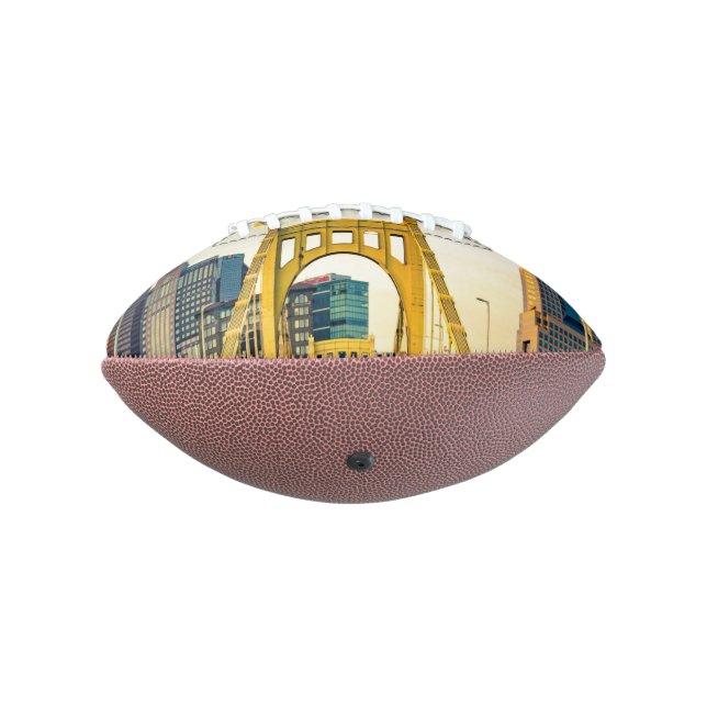 Balón De Fútbol Americano Puente de la línea aérea Pittsburgh Steel City  (Girado 270)