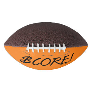 Balón De Fútbol Americano Puntuación negra y naranja signo de dólar fútbol