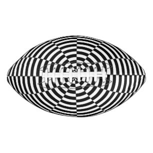 Balón De Fútbol Americano Radiación en blanco y negro