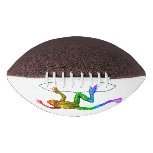 Balón De Fútbol Americano rana de colores arcoíris de SlipperyJoe renderizad