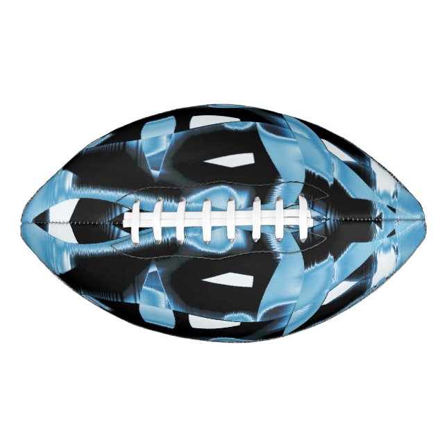 Balón De Fútbol Americano Raspones o cintas negras y azules destruidos, manc (Anverso)
