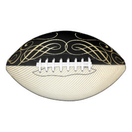 Balón De Fútbol Americano Rayas elegantes de la escritura de Scrollwork de