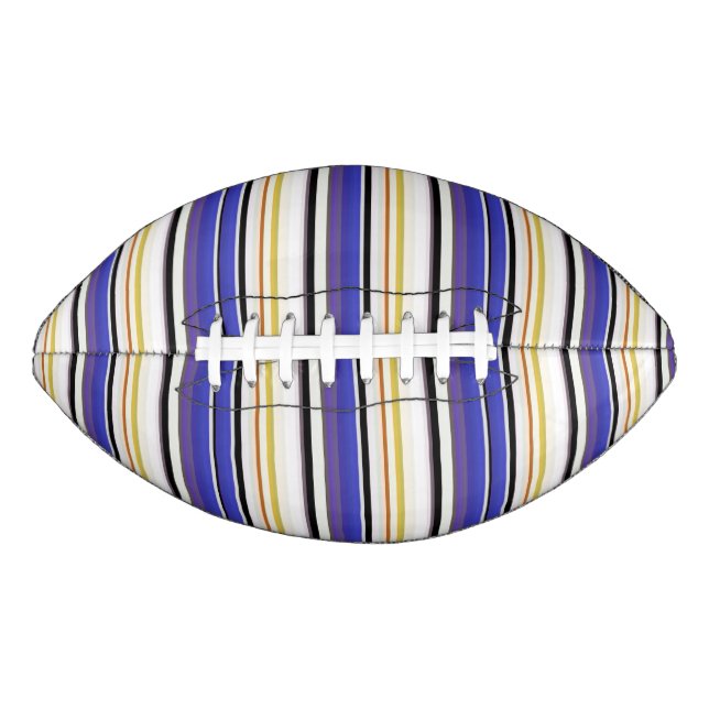 Balón De Fútbol Americano Rayas violetas blancas (Anverso)