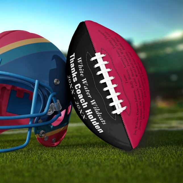 Balón De Fútbol Americano Red Personalizada Coaches Nombre Miembros del Equi (Subido por el creador)