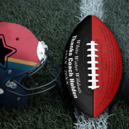Balón De Fútbol Americano Red Personalizada Coaches Nombre Miembros del Equi