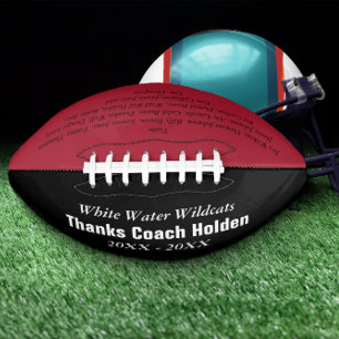 Balón De Fútbol Americano Red Personalizada Coaches Nombre Miembros del Equi