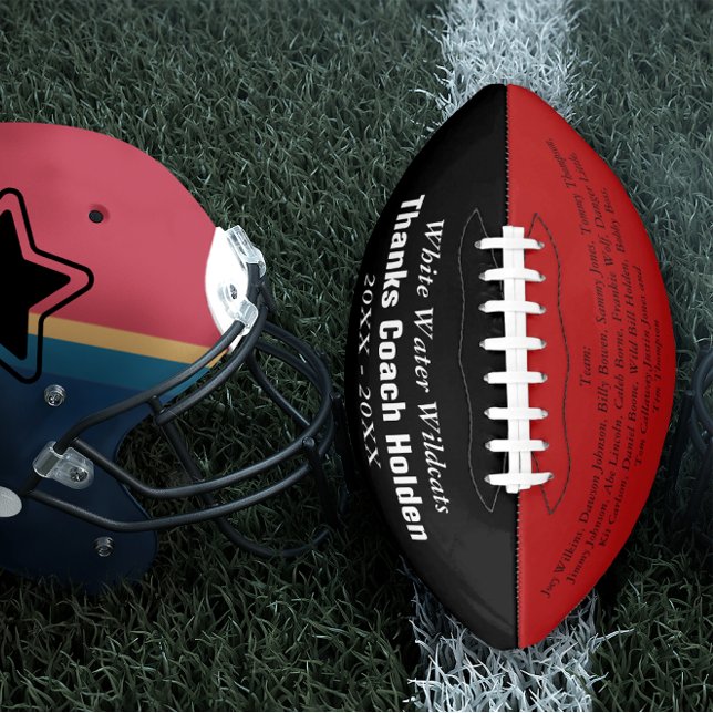Balón De Fútbol Americano Red Personalizada Coaches Nombre Miembros del Equi (Subido por el creador)