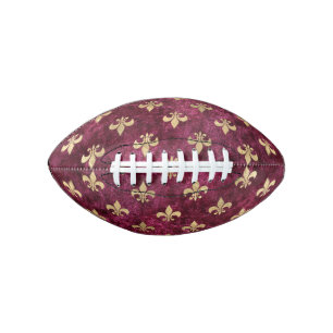 Balón De Fútbol Americano Red Velvet Fleur De Lis Mardi Gras Orleans Pattern