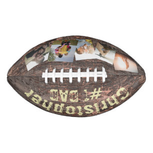 Balón De Fútbol Americano Regalo para papá Efecto Madera #1 Papá