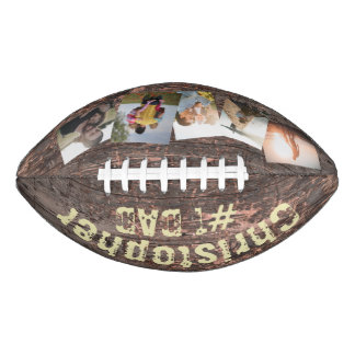 Balón De Fútbol Americano Regalo para papá Efecto Madera #1 Papá