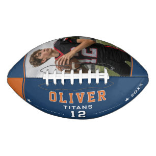 Balón De Fútbol Americano Regalo Personalizado de Equipo con Foto y Nombre N